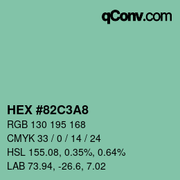 Color code: HEX #82C3A8 | qconv.com