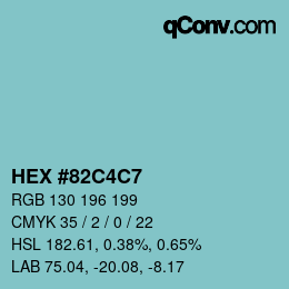 Color code: HEX #82C4C7 | qconv.com