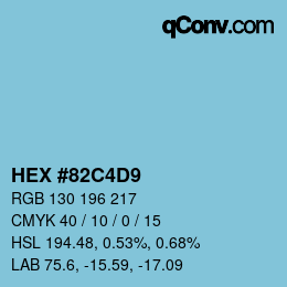 Color code: HEX #82C4D9 | qconv.com