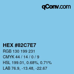 Color code: HEX #82C7E7 | qconv.com