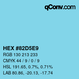 Color code: HEX #82D5E9 | qconv.com