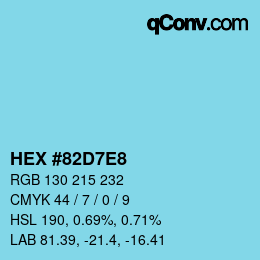 Color code: HEX #82D7E8 | qconv.com