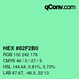 Color code: HEX #82F2B0 | qconv.com