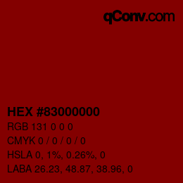 Color code: HEX #83000000 | qconv.com