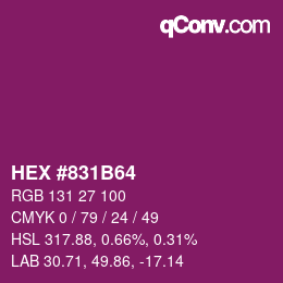 Color code: HEX #831B64 | qconv.com