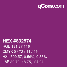 Color code: HEX #832574 | qconv.com