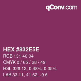 Color code: HEX #832E5E | qconv.com