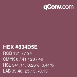 Código de color: HEX #834D5E | qconv.com