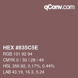 Color code: HEX #835C5E | qconv.com