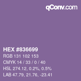 Color code: HEX #836699 | qconv.com