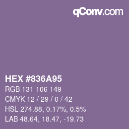 Color code: HEX #836A95 | qconv.com