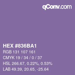 Color code: HEX #836BA1 | qconv.com