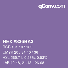 Color code: HEX #836BA3 | qconv.com