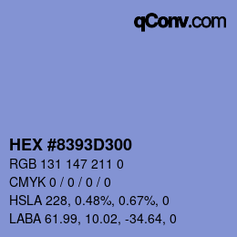 Código de color: HEX #8393D300 | qconv.com