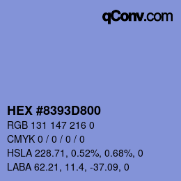 Farbcode: HEX #8393D800 | qconv.com