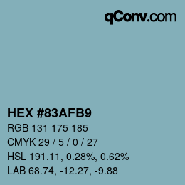Código de color: HEX #83AFB9 | qconv.com