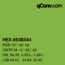 Color code: HEX #83B544 | qconv.com