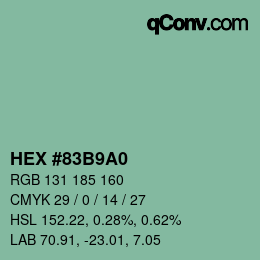 Color code: HEX #83B9A0 | qconv.com