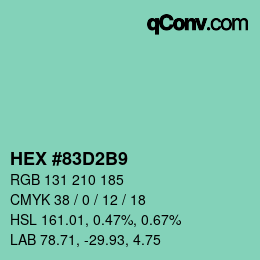 Color code: HEX #83D2B9 | qconv.com