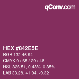 Código de color: HEX #842E5E | qconv.com