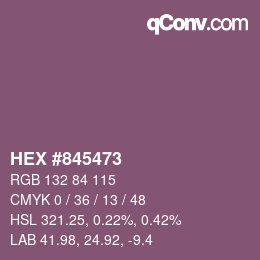 Color code: HEX #845473 | qconv.com