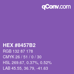 Farbcode: HEX #8457B2 | qconv.com