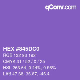 Color code: HEX #845DC0 | qconv.com