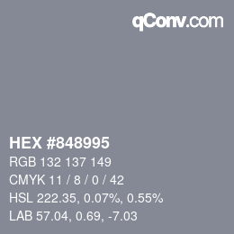 Color code: HEX #848995 | qconv.com