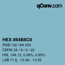 Color code: HEX #84B8C8 | qconv.com