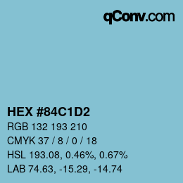 Color code: HEX #84C1D2 | qconv.com