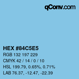 Color code: HEX #84C5E5 | qconv.com