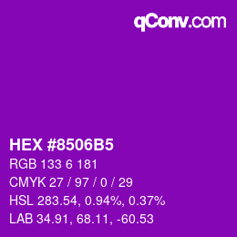 Color code: HEX #8506B5 | qconv.com