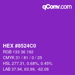 Color code: HEX #8524C0 | qconv.com