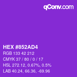 Color code: HEX #852AD4 | qconv.com