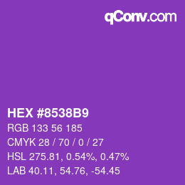 Color code: HEX #8538B9 | qconv.com