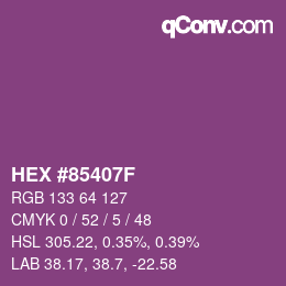 Código de color: HEX #85407F | qconv.com
