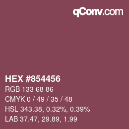 Color code: HEX #854456 | qconv.com