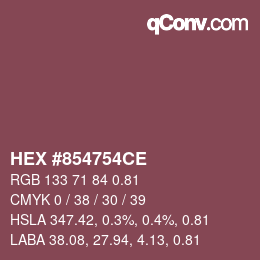 Farbcode: HEX #854754CE | qconv.com