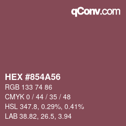 Color code: HEX #854A56 | qconv.com