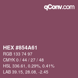 Color code: HEX #854A61 | qconv.com