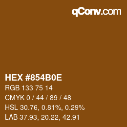 Color code: HEX #854B0E | qconv.com