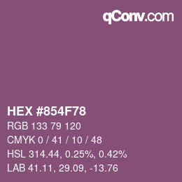 Color code: HEX #854F78 | qconv.com