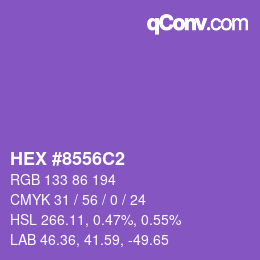 Color code: HEX #8556C2 | qconv.com