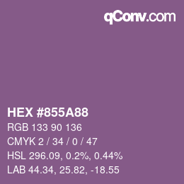 Color code: HEX #855A88 | qconv.com