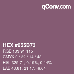 Farbcode: HEX #855B73 | qconv.com