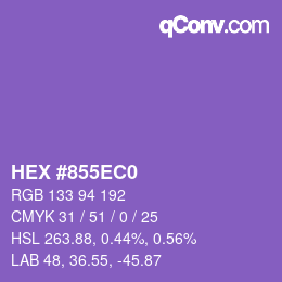 Color code: HEX #855EC0 | qconv.com