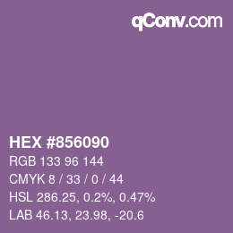 Color code: HEX #856090 | qconv.com