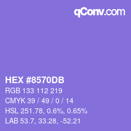 Color code: HEX #8570DB | qconv.com