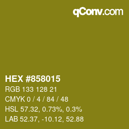 Color code: HEX #858015 | qconv.com