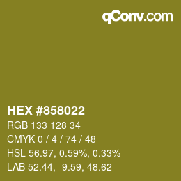 Color code: HEX #858022 | qconv.com